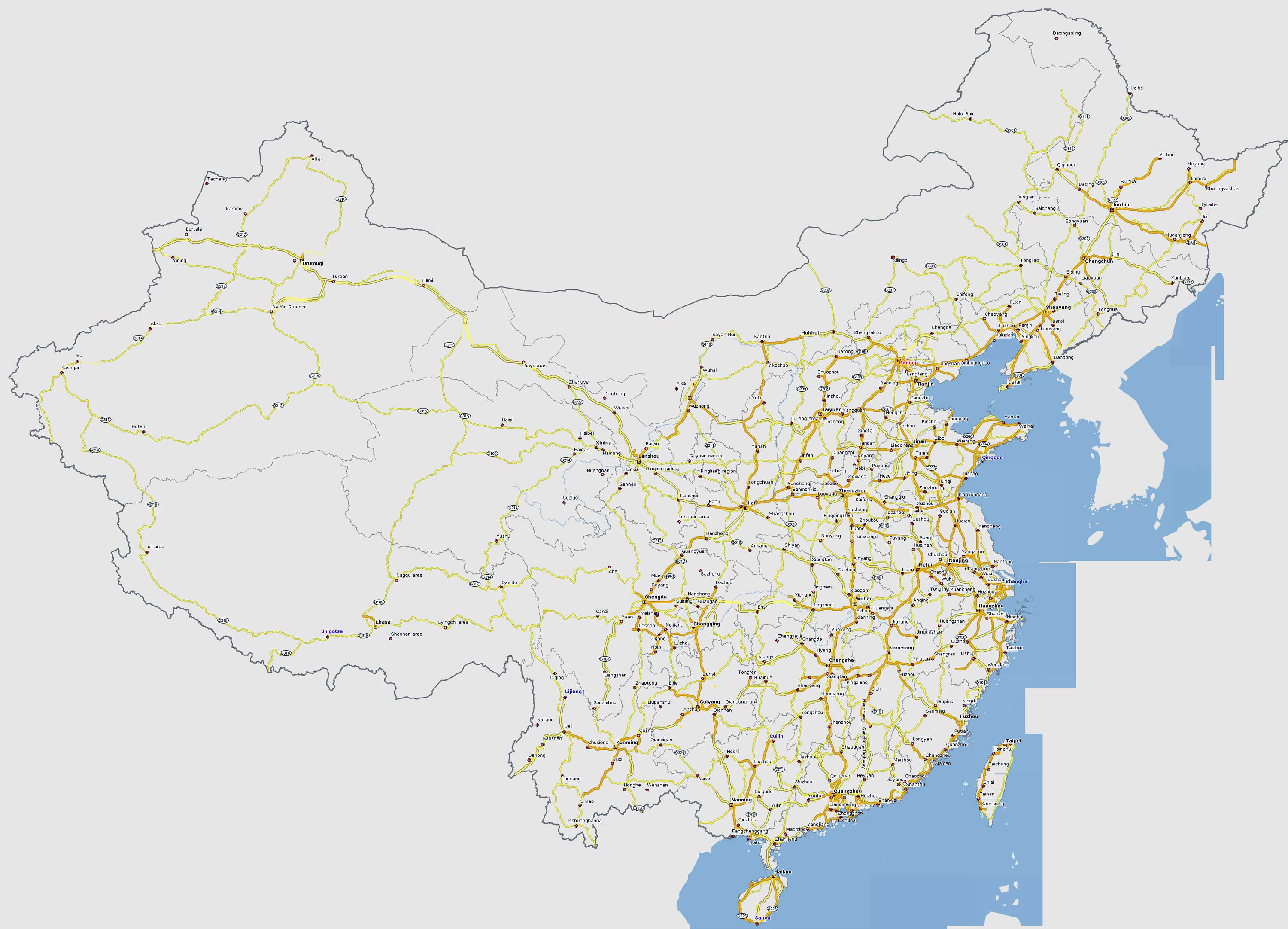 China Highway Map