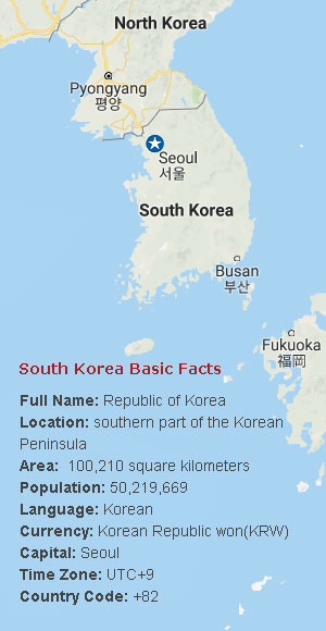 South Korea map