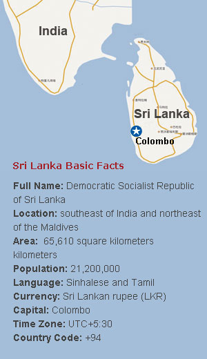 Sri Lanka map